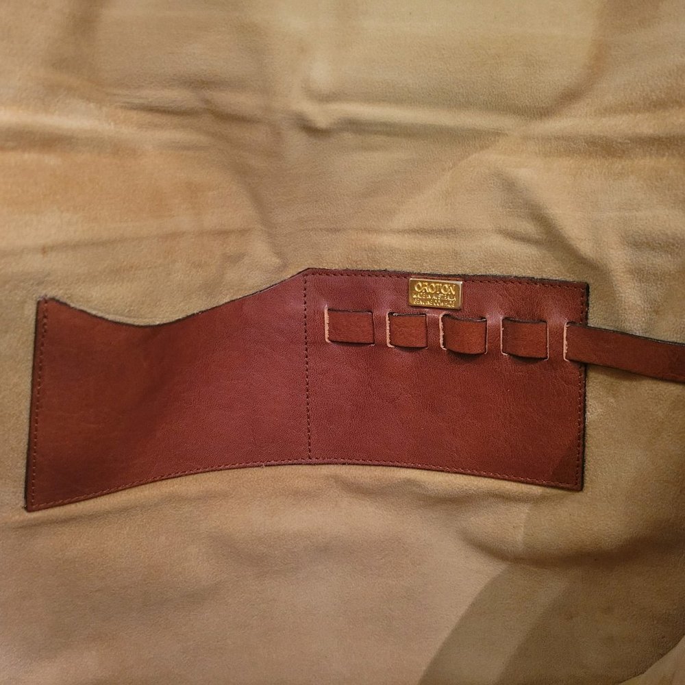 Oroton Australia vintage genuine cowhide leather oversize brown clutch portfolio - Picture 6 of 6